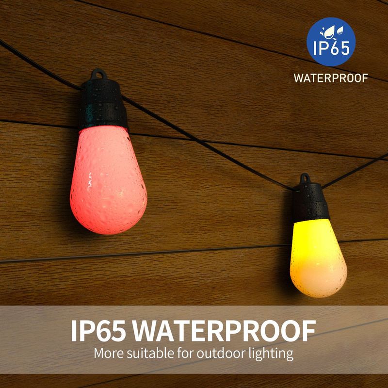 Decorazione per la casa, arredamento solare S14, luci decorative per esterni, luci intelligenti, luci fantasy RGB Bluetooth_voghion.com