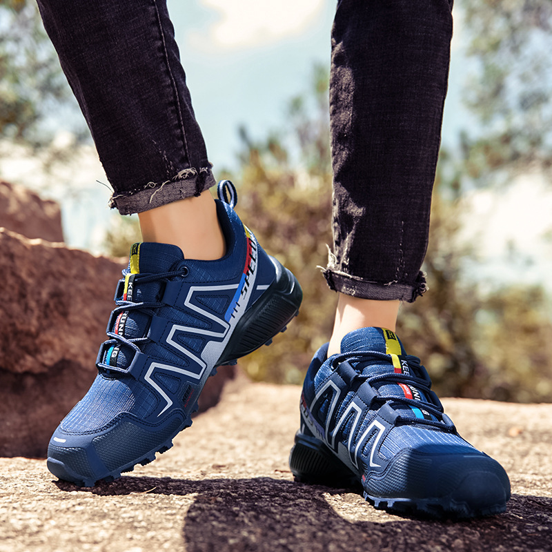 Men's and women's cross-country running shoes Outdoor sports mountaineering air cushion shoes_voghion.com