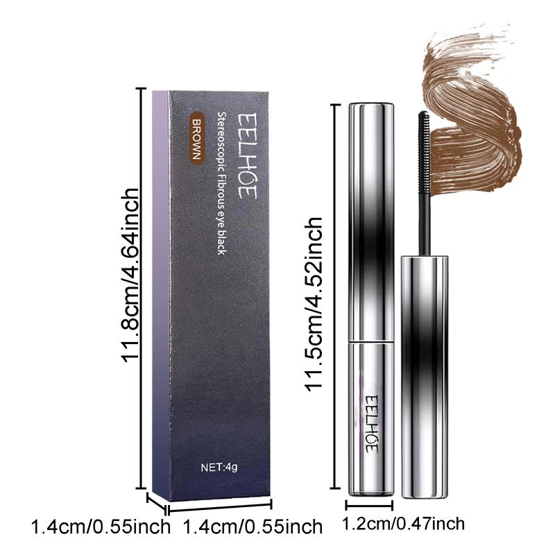 EELHOE Curling Mascara Schwarz und schön, natürlich, dick, schweißhemmend, wischfest, langanhaltend, verlängernd_voghion.com