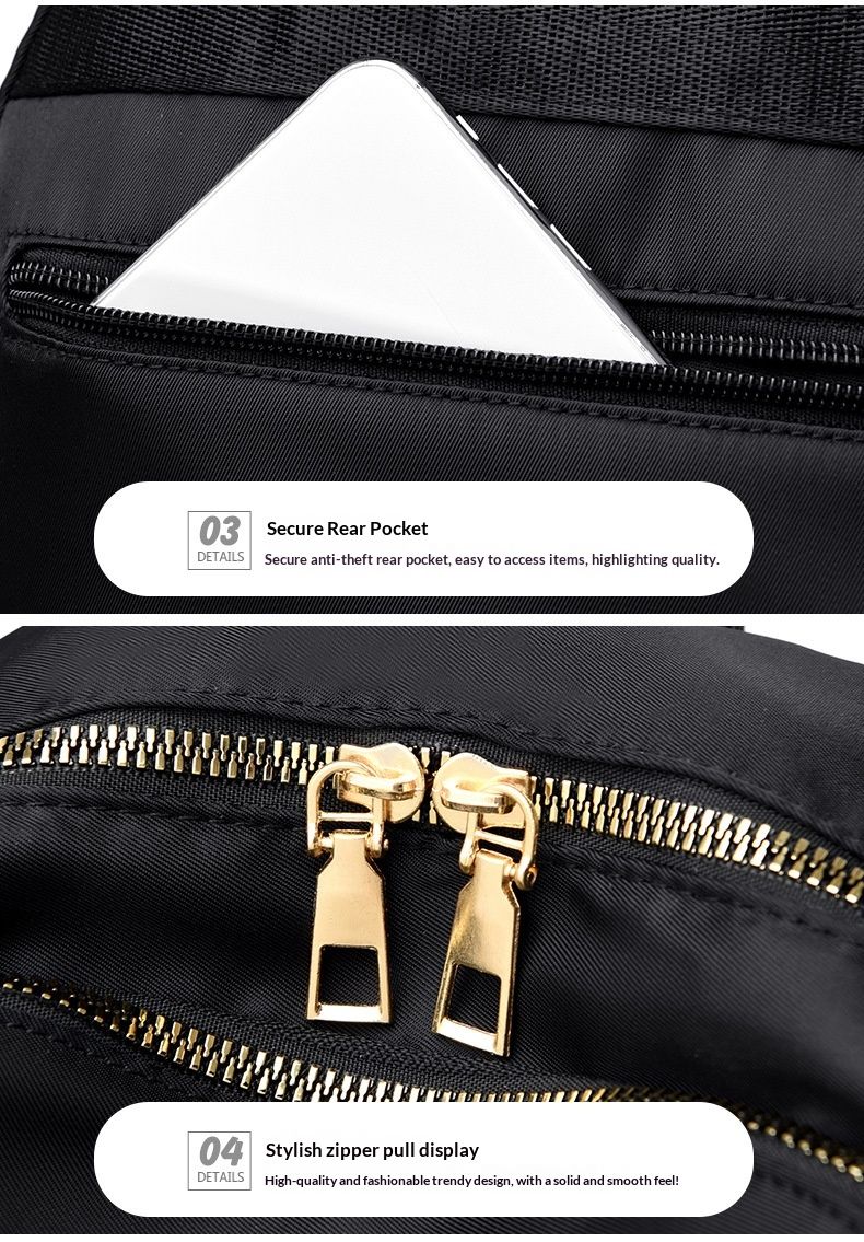 Satin Satin Factory Direct Sales 2024 New Trendy Korean Version Versatile Single Shoulder Crossbody Fashion Oxford Cloth Backpack_voghion.com