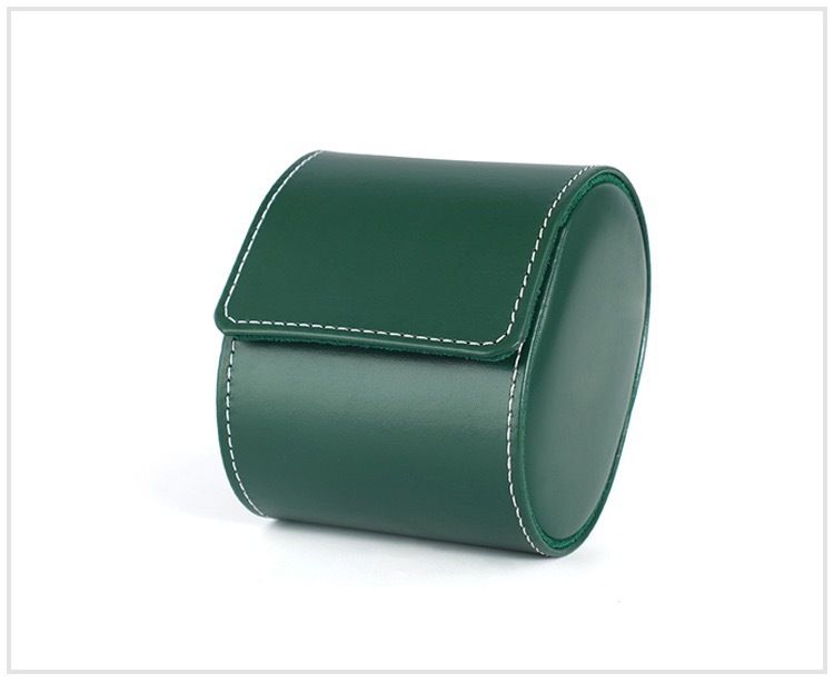 Caja de almacenamiento para reloj, verde, mecánica, protección para reloj, a prueba de polvo, famosa bolsa de cuero para reloj, 1, 2 y 3 dígitos, portátil para viaje_voghion.com