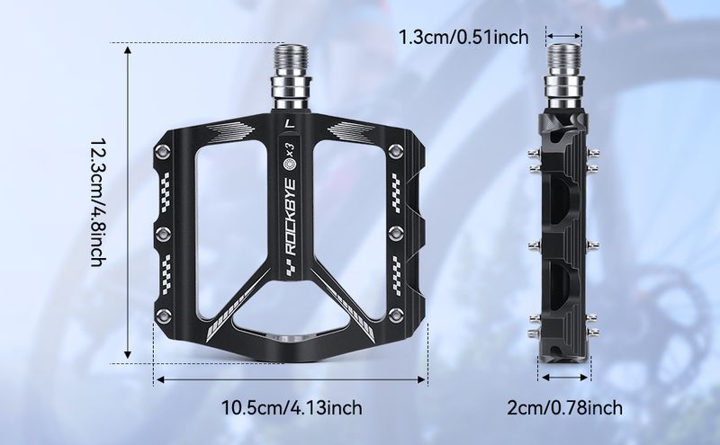 Bike Pedals- 9/16" Lightweight Mountain Bike Pedals With 3 Sealed Bearings Non-Slip Wide Platform,Easy Installation For Ebike Mountain Bike,BMX_voghion.com