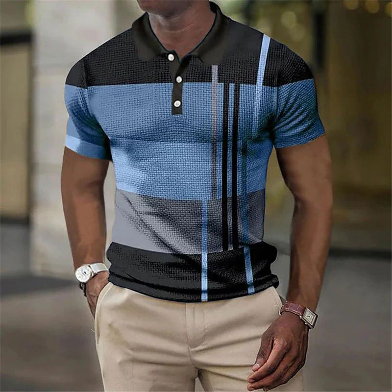 2025d 2024 Summer Trend Fashion Casual Men's Short Sleeve 3D Printed Button Golf Polo Shirt_voghion.com