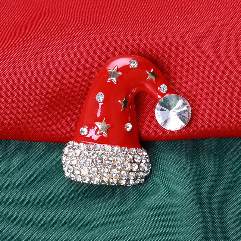 Broche goutte d'huile en alliage incrusté de diamants, faite main._voghion.com