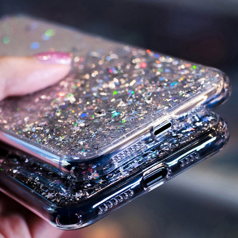 Crystal Glitter Cover fir Huawei P50 Pro P40 Lite E P20 P30 Pro Sequins Silikon Case Huawei Mate 40 Pro P30 Lite P40 Pr_voghion.com