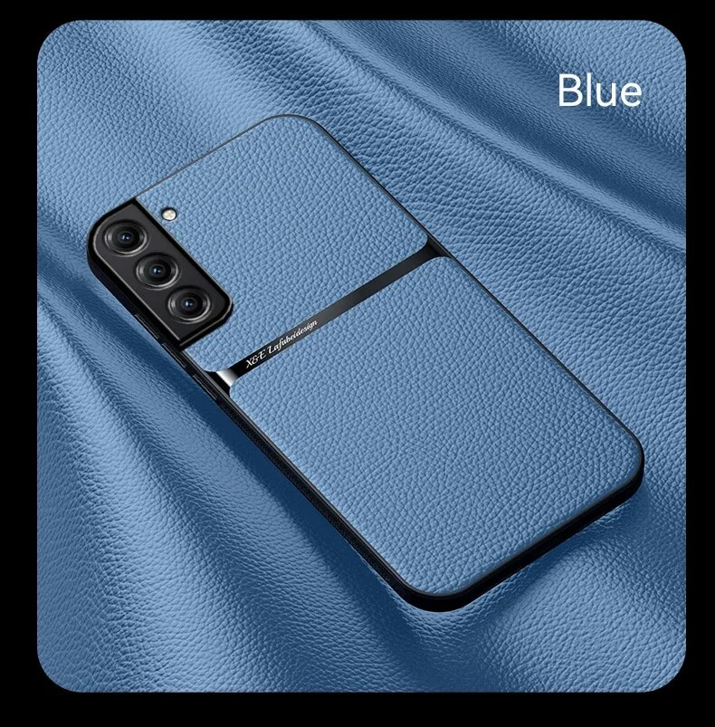 Für Samsung Galaxy S24 Ultra S23 S22 Plus S21 S20 FE Auto Magnethalter Leder Handyhülle_voghion.com