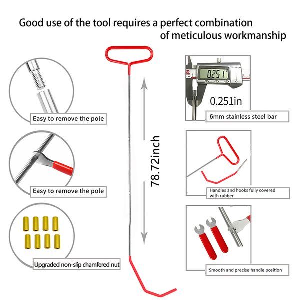 26 Pieces Of Car Emergency Use Kit, Camping Lamp Maintenance Lamp Bracket, Brake Caliper Hook, Fifth Wheel Pin Puller, Multi-functional Car Maintena_voghion.com