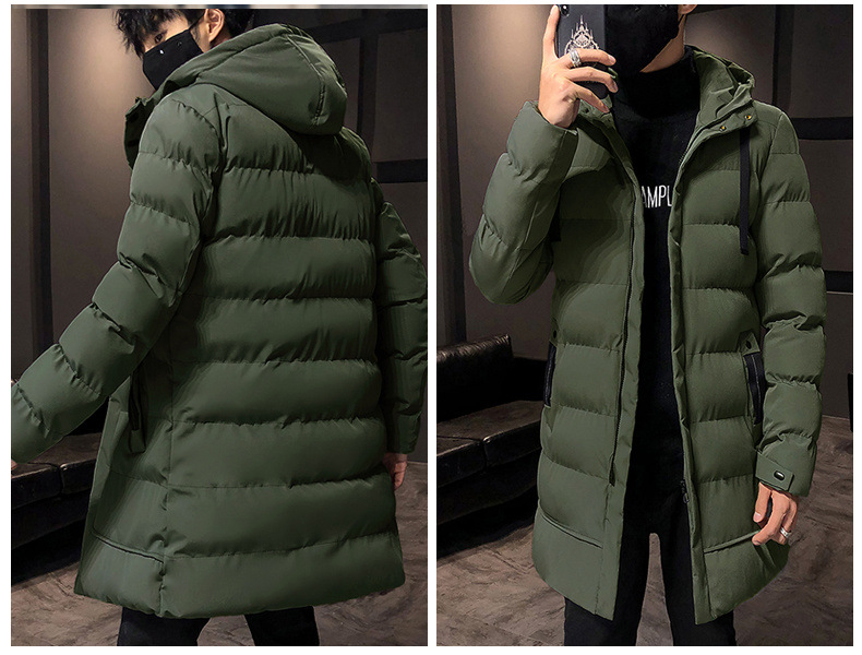 Baumwolle Winter Übergroße Casual Verdickte Warme Daunen Baumwolle Herren Mittellange Paarjacke mit Kapuze_voghion.com