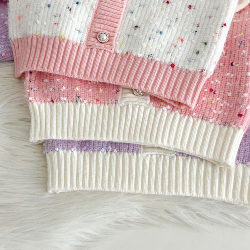 Mädchen Pullover Dicken Neuen Stil Oberbekleidung Kleine Duft Stil Koreanische Version Strickjacke Puffy Rock Süße Gestrickte Pullover Mädchen Kinder_voghion.com