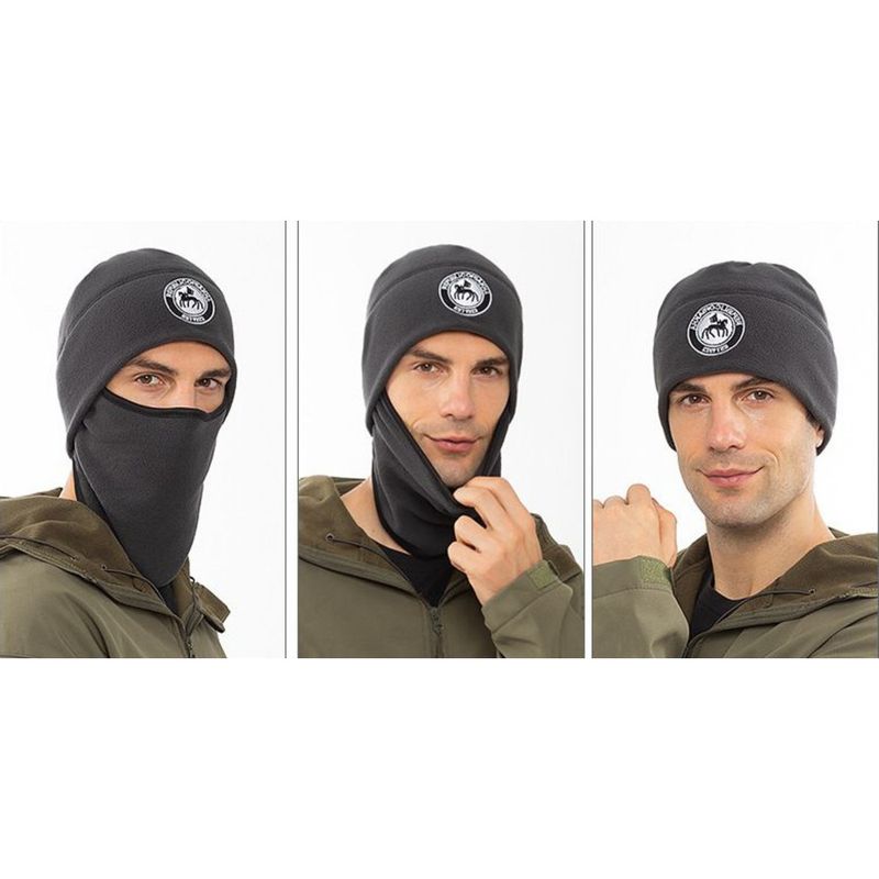 für Männer und Frauen Winter Fleece Multifunktionale Wärme Kälte Sport Radfahren Gehörschutz Gesichtsmaske Hut Halswärmer_voghion.com