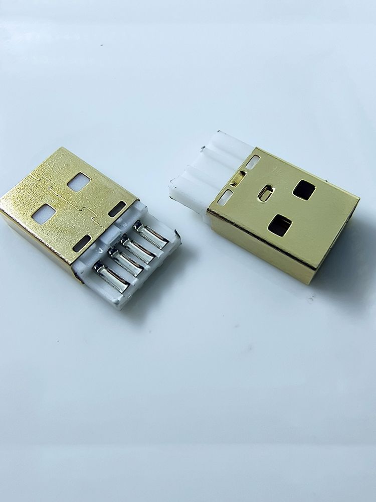 Spina di ricarica per tastiera del computer USB Type-C placcata in oro di qualità imbattibile, giunto per cavo dati per telefono cellulare con guscio elastico lucido._voghion.com