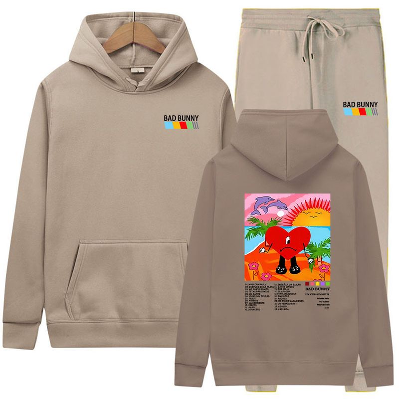 Men's Clothing Trendy brand un verano sin ti suit bad bunny printed sweatshirt spring and autumn hoodie 2024_voghion.com
