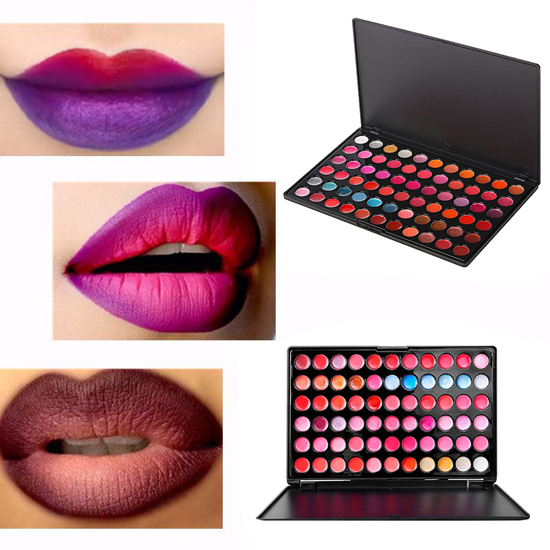 Colors 66 Beauty Make Up Lipsticks Lip Gloss Moisturizer Shimmer Lipstick Palette Maquiagem Moisturizer Lip Gloss stick_voghion.com