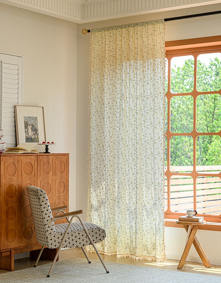 Cortinas pequenas de algodão puro, cortinas divisórias estilo creme, cortinas curtas, cortinas com acabamento para janela saliente, cortinas para cozinha_voghion.com