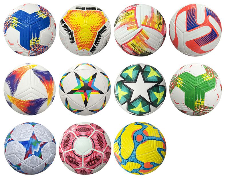 Pallone da calcio classico da competizione, in PVC spesso, antiusura, antideflagrante, in EVA, bianco e nero, cucito a macchina_voghion.com