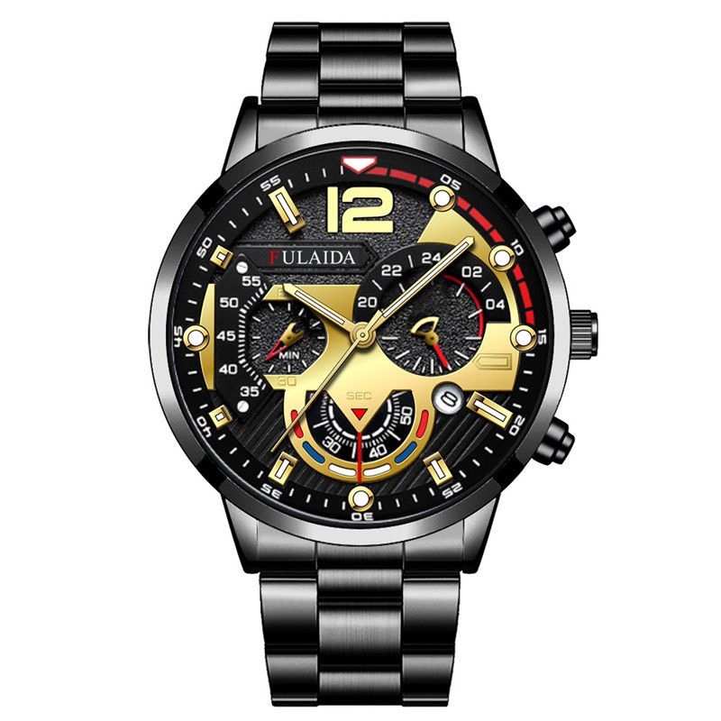 Relógio masculino fashion com contas e pulseira_voghion.com