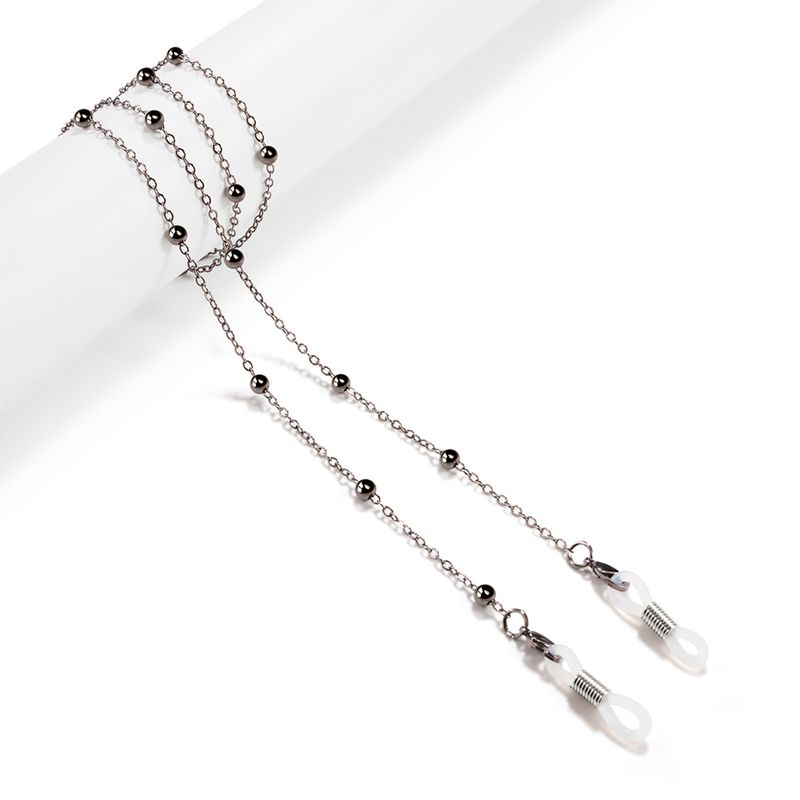 Chic Anti-slip Metal Beaded Reading Glasses Sunglasses Neck Cord Rope Chain_voghion.com