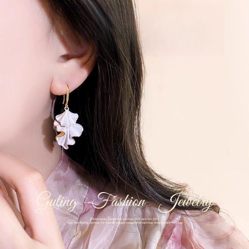 Gu Ting Double Layer Leaf For Women, Light Luxury, High-end Feel, Elegant And Grand Stud , 2025 New Hot-selling_voghion.com