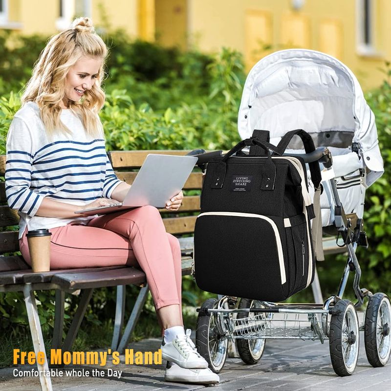 Nappy Backpack Bag Mummy Large Capacity Bag Mom Baby Multi-Function Waterproof Outdoor Travel Diaper Bags_voghion.com