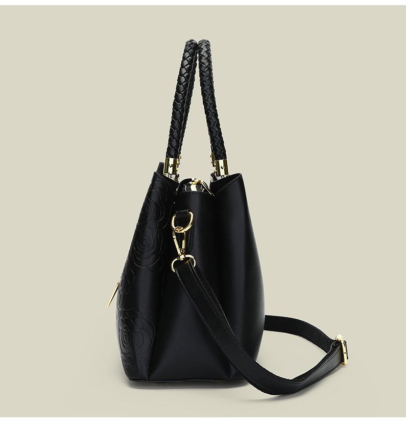 Women's Bags new solid color versatile single product camellia large capacity hand held high end women's bag shoulder bag_voghion.com