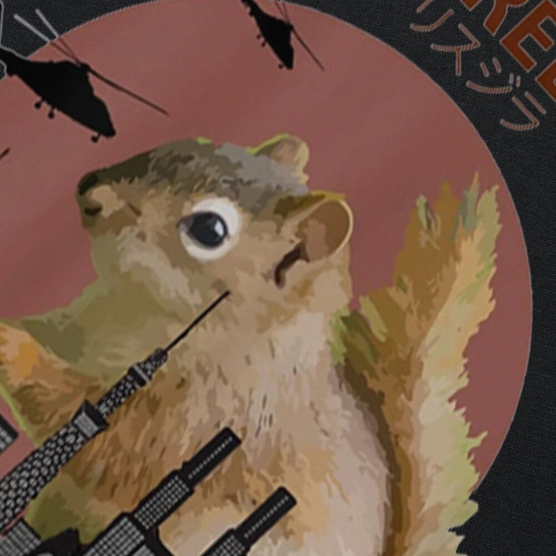 Squirrelzilla Lustiges Eichhörnchen-Liebhaber-T-Shirt Sommer Grafik Baumwolle Streetwear Kurzarm Geburtstagsgeschenke T-Shirt Herren_voghion.com