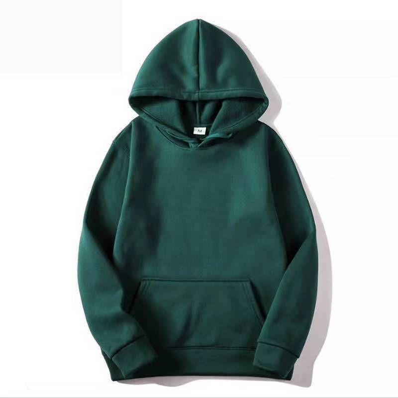 Moda Düz Renk Kapşonlu Erkek ve Kadın Polyester Peluş Günlük Spor Çift Sweatshirt_voghion.com