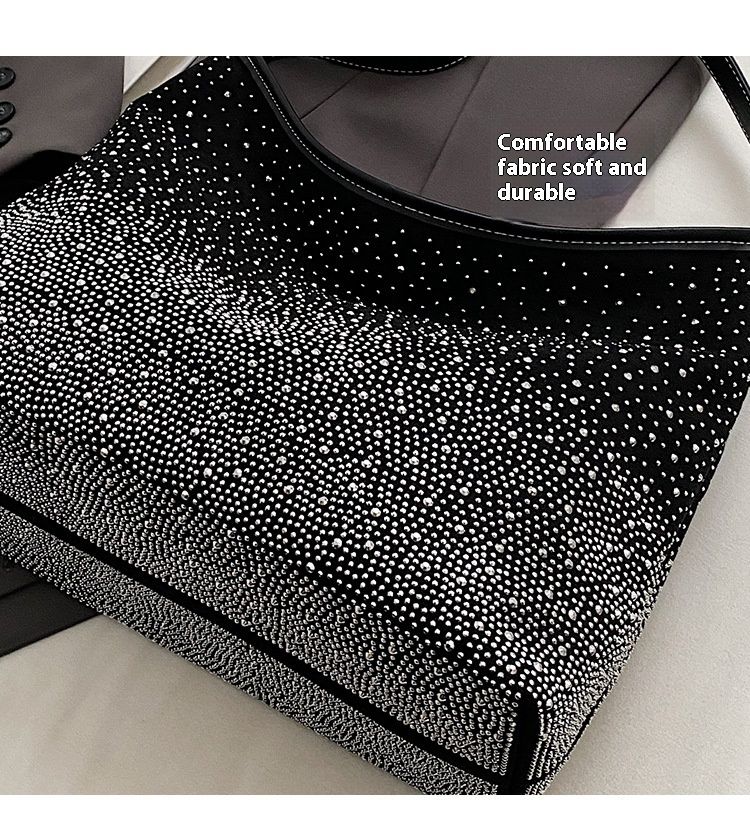 Borsa sottobraccio da donna, autunno e inverno, nuovo stile, tracolla singola, alla moda, con rivetti, grande capacità, borsa a secchiello per il tempo libero_voghion.com