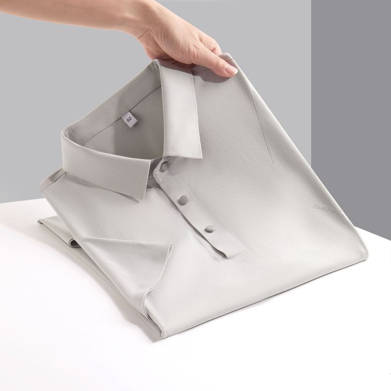 2025d Heißer Verkauf Sommer Kühlen Nahtlose Quick-Dry herren Polo Feuchtigkeit-Wicking Einfarbig Kurzarm Hemd drehen-unten Kragen_voghion.com