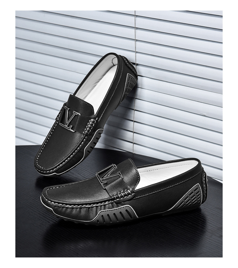 Fashion Men Casual Leather Shoes Luxury Italian Soft Men Loafers Handmade Moccasins Men Breathable Slip On Boat Shoes Plus Size_voghion.com