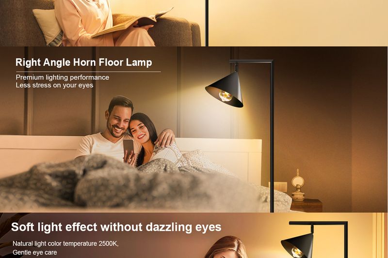 Lampada da terra fantasy con altoparlante ad angolo retto, lampada d'atmosfera, lampada angolare Bluetooth, illuminazione da comodino, lampada da lettura da terra, lampada con staffa_voghion.com