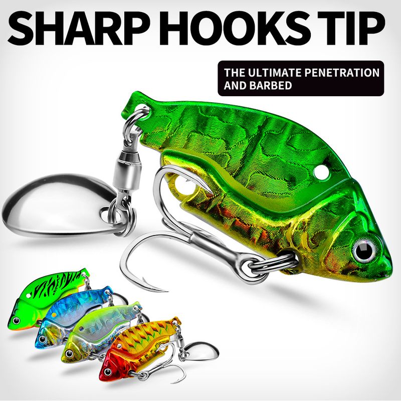 Long Casting Metal Spinnerbait VIB Lead Copper Bionic Fishing Lure For Bass, Perch, Snakehead_voghion.com