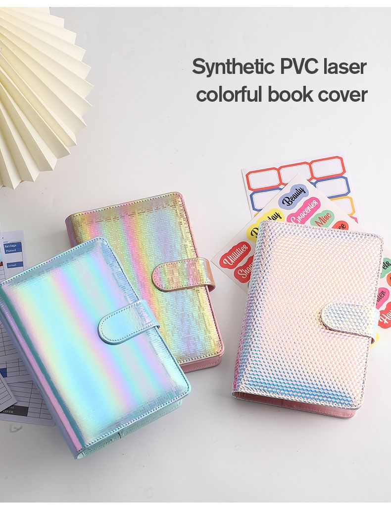 Macaron-Colored A6 Refillable Notebook - Budget Planner, Cash Tracker, Creative Journal With PU Leather Cover & 120g Premium Paper_voghion.com