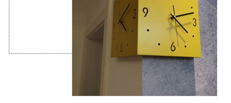【 Hot Sale 】 Ins Wall Stue Kreativ Enkelhed Moderne Dobbeltsidet Silent Yang hjørneur_voghion.com