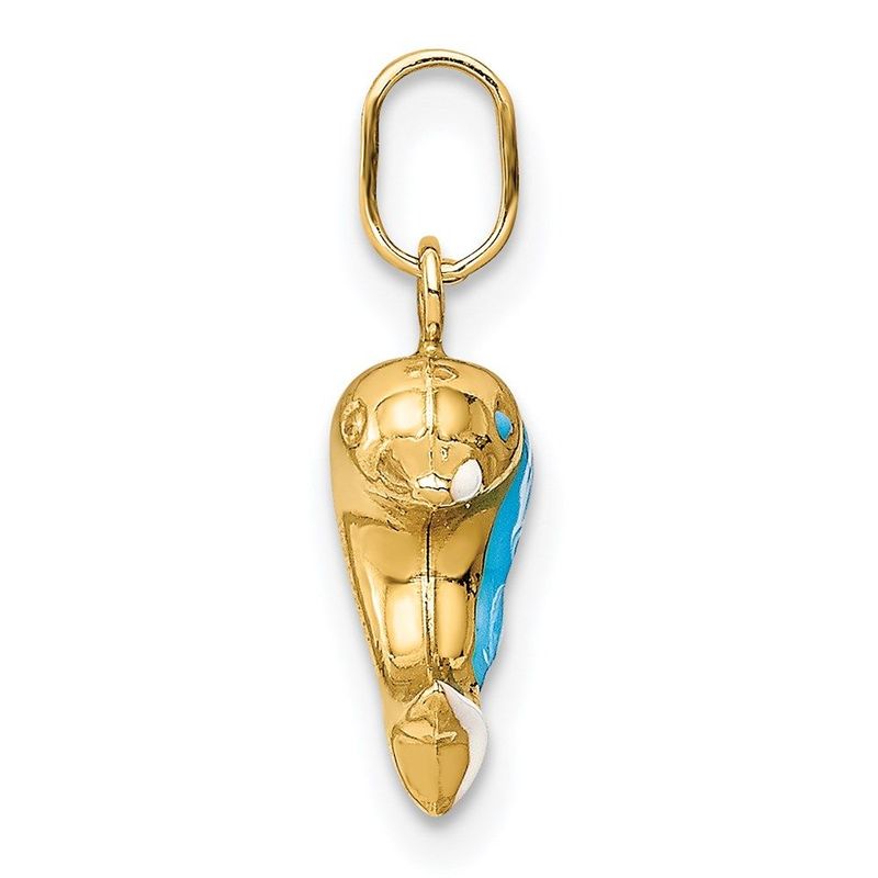 14k Enameled Dophin Charm_voghion.com