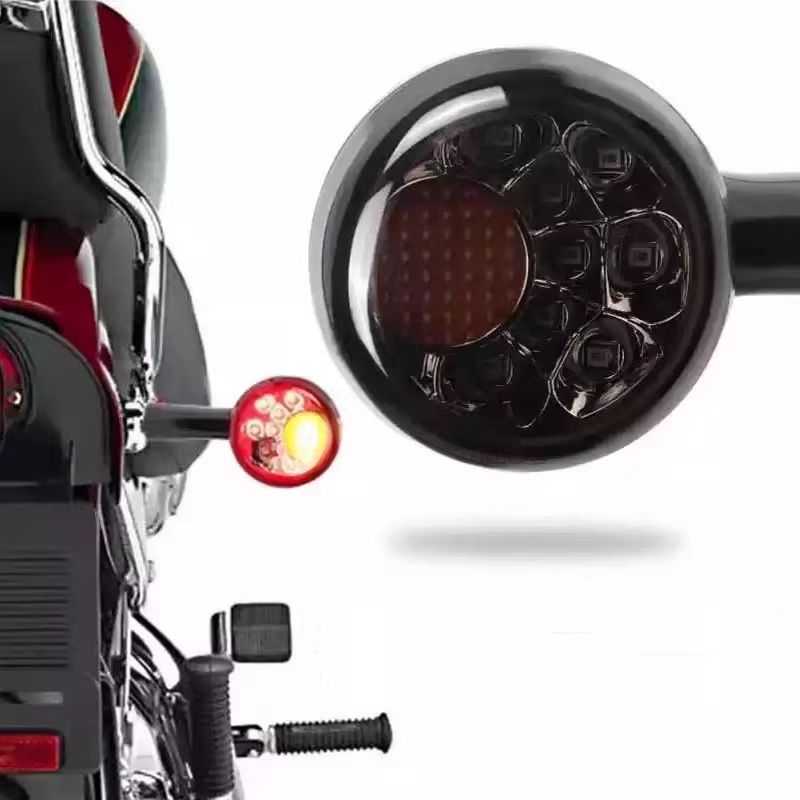 2Pcs Motorrad Hinten Blinker Indikatoren LED Bremslichter Für Harley Sportster 883 XL1200 X48 72 Dyna Roadster 1992-2022_voghion.com