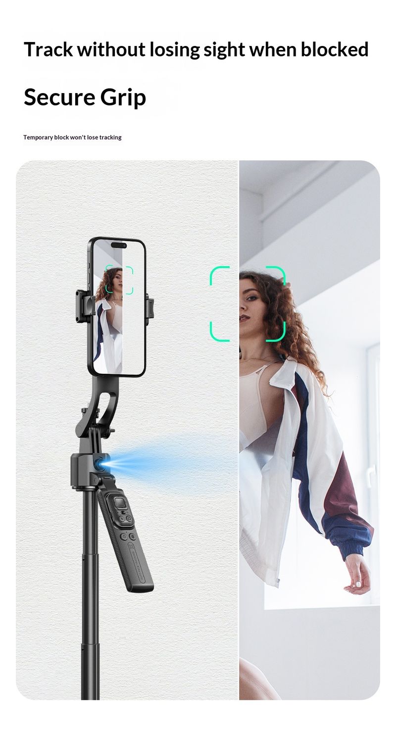Hold Selfie Stick C17 Smart AI Follow-up Anti-Shake Extendable Gimbal Fully Automatic Photography Artifact Phone Holder_voghion.com