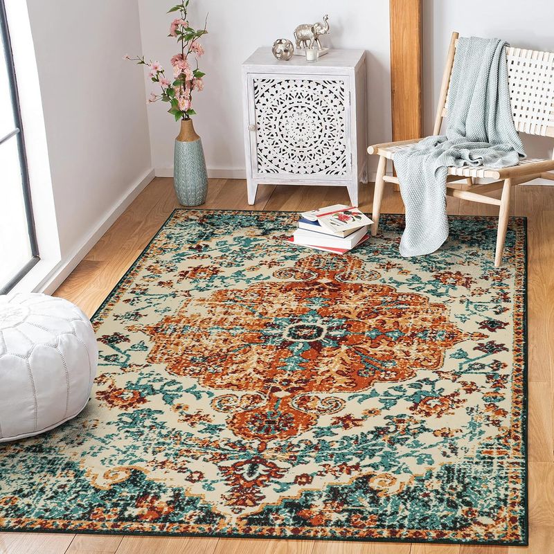 Persian Carpet Bohemian Living Room Carpet Ethnic Style Dirt Resistant And Easy To Care Large Area Carpet Floor Mat_voghion.com