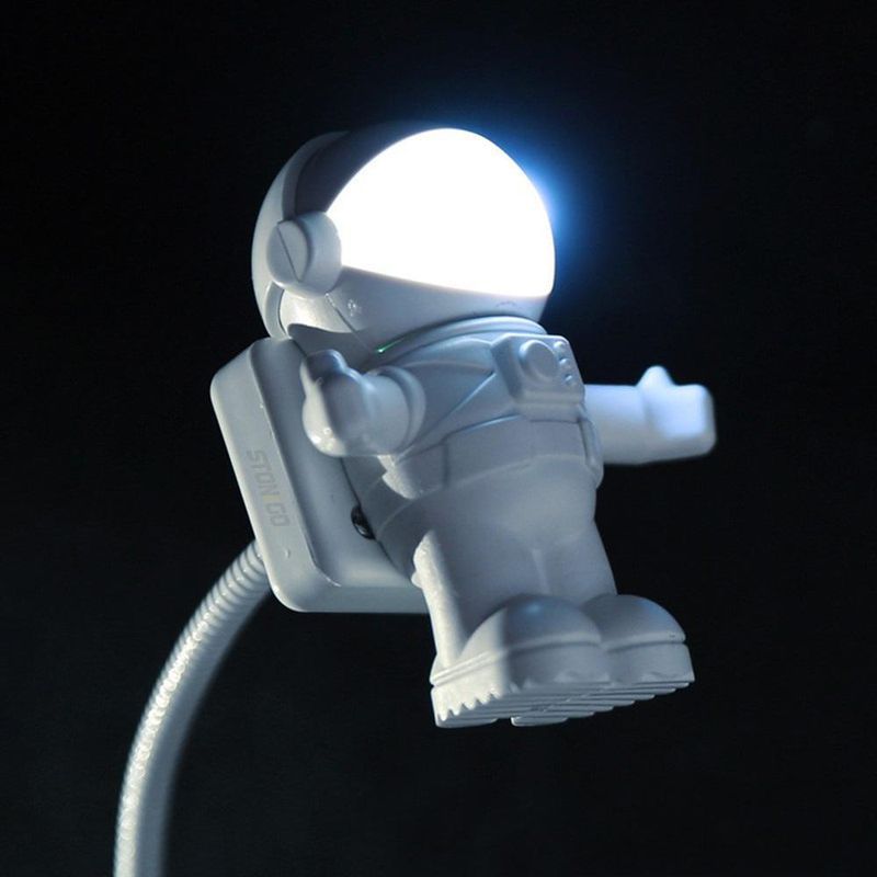 1 buc Creative Spaceman Astronaut LED flexibil USB lumină noapte lumină jucărie Laptop PC Notebook_voghion.com