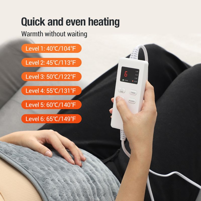 Jauns vidukļa aizsargpaliktnis, komprese, siltais pils apsildes laiks, 6 pakāpju temperatūras regulējama josta, elektriskā sega_voghion.com