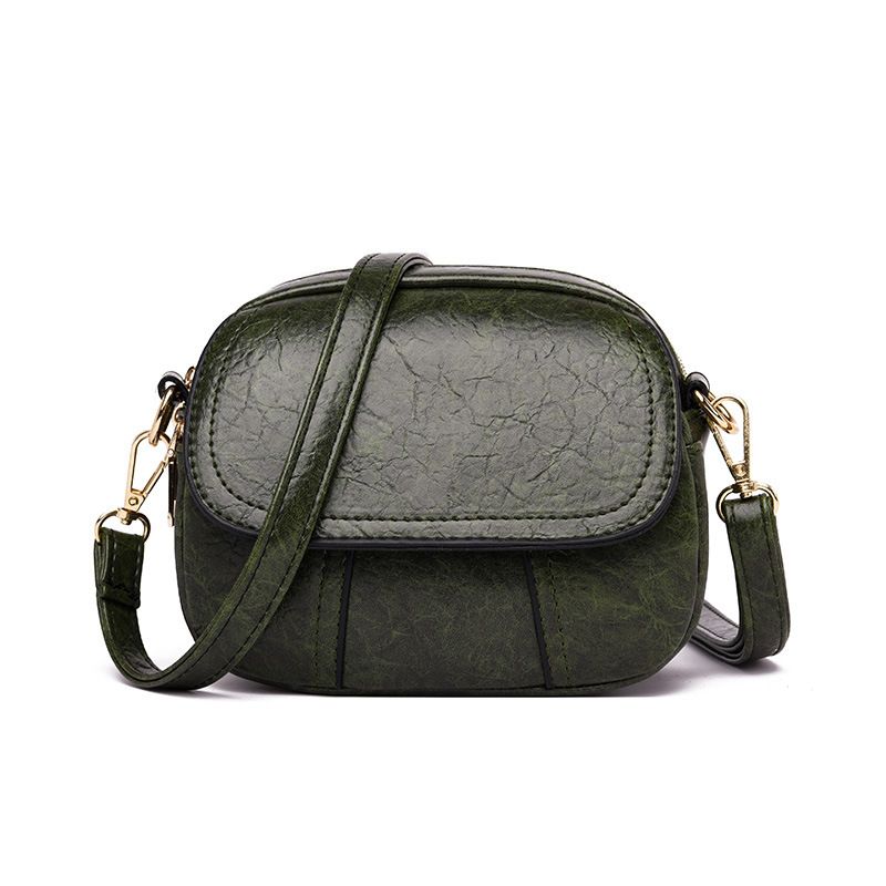 Borsa a tracolla rotonda a tre strati, piccola, nuova, alla moda e versatile, da donna, in morbida pelle._voghion.com