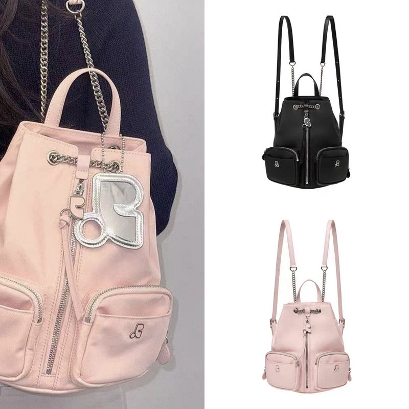 Nuovo zaino rosa impermeabile in nylon con coulisse 2025_voghion.com