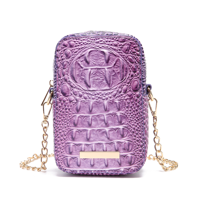 Pochette portefeuille rétro à bandoulière pour appareil photo et téléphone portable, motif crocodile Brahman, pour sac d'été, joli cadeau pour maman_voghion.com