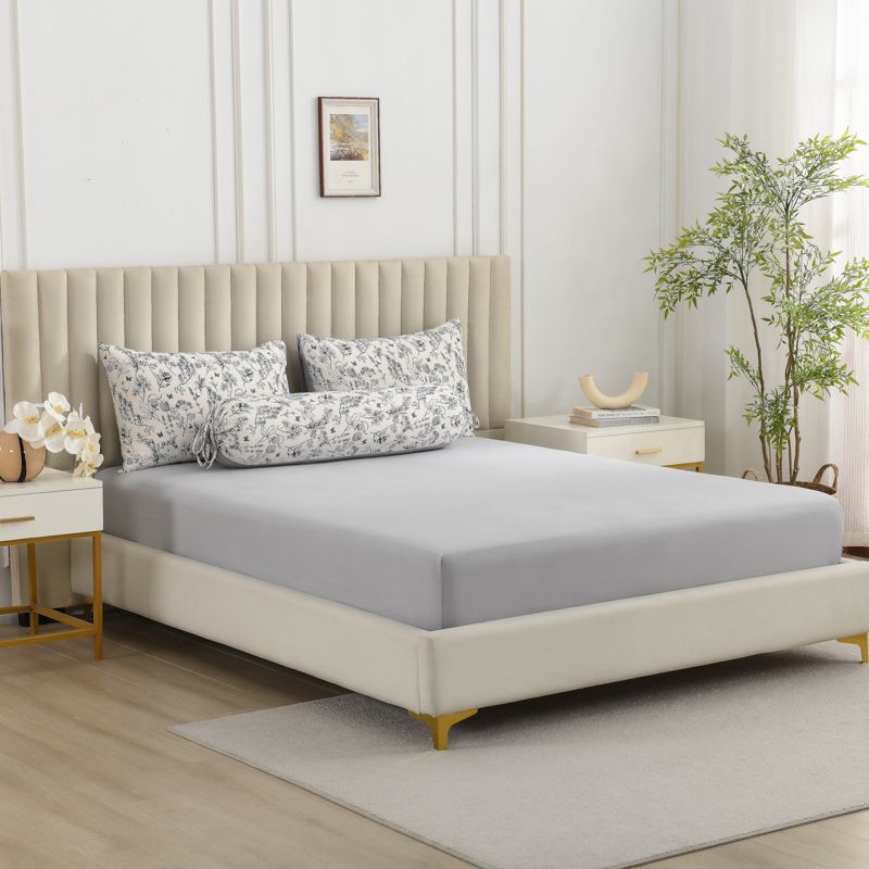Weiche gewaschene Baumwolle Lange Kissen Bettlaken Quilt Abdeckung Bettwäsche Vier Stück Set_voghion.com