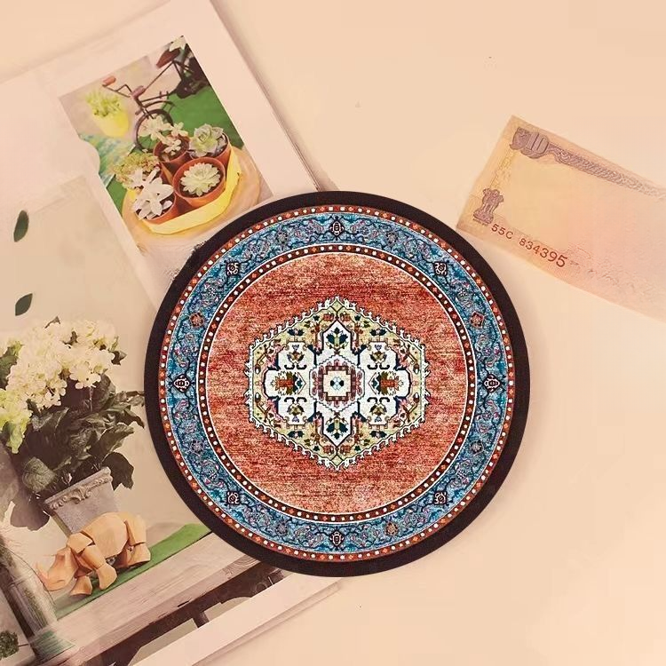 Placemat Bohemian Nordic Style Coaster Table Rubber Water Absorbent Non-Slip Insulation Bowl Plate Mat Heat Resistant_voghion.com
