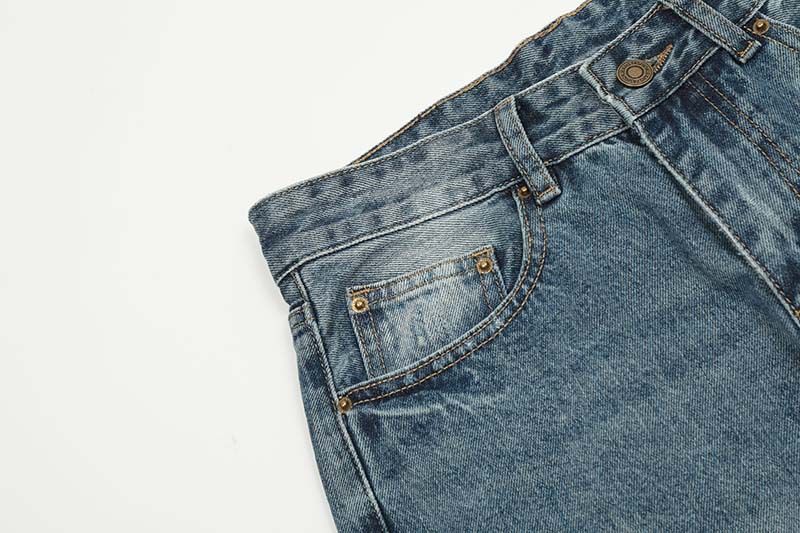 Men's Clothing Washed Distressed Ripped Drape Niche Jeans Men And Women Trendy Retro Loose Casual Straight Pants_voghion.com