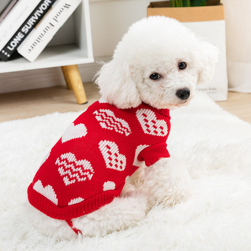 New Pet Autumn Winter Style Cat Dog Clothes Bichon Corgi Knitted Sweater_voghion.com