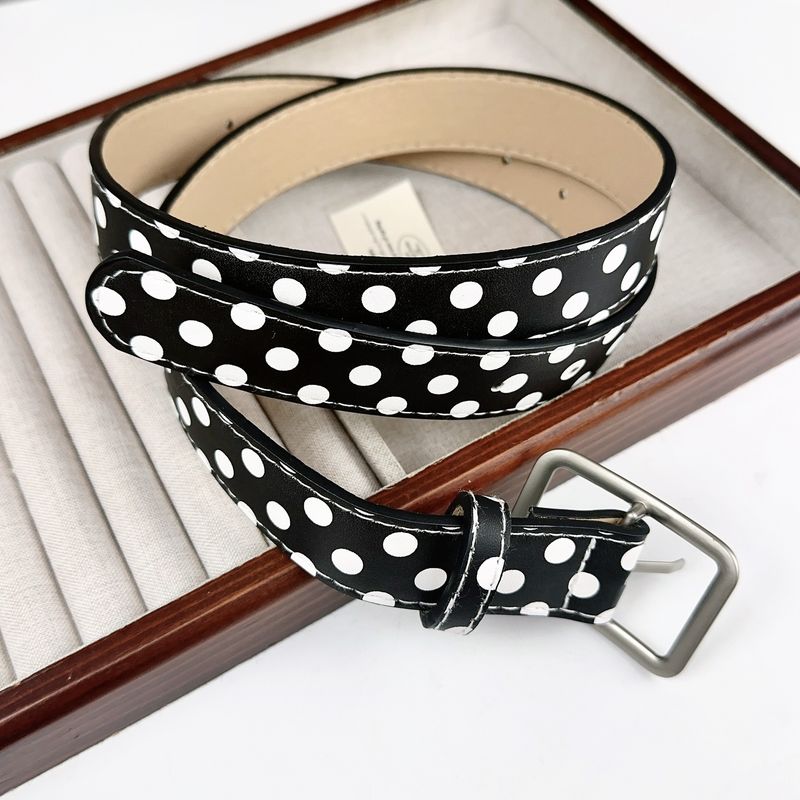 Studded For Women American Style Y2K Simple Versatile Decorative High-End Round Hole Belt Accessory_voghion.com