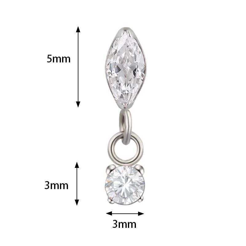 Catena pendente in titanio G23, orecchini garofano Fianit, labbra superiori, pelle sintetica, gioielli per piercing_voghion.com