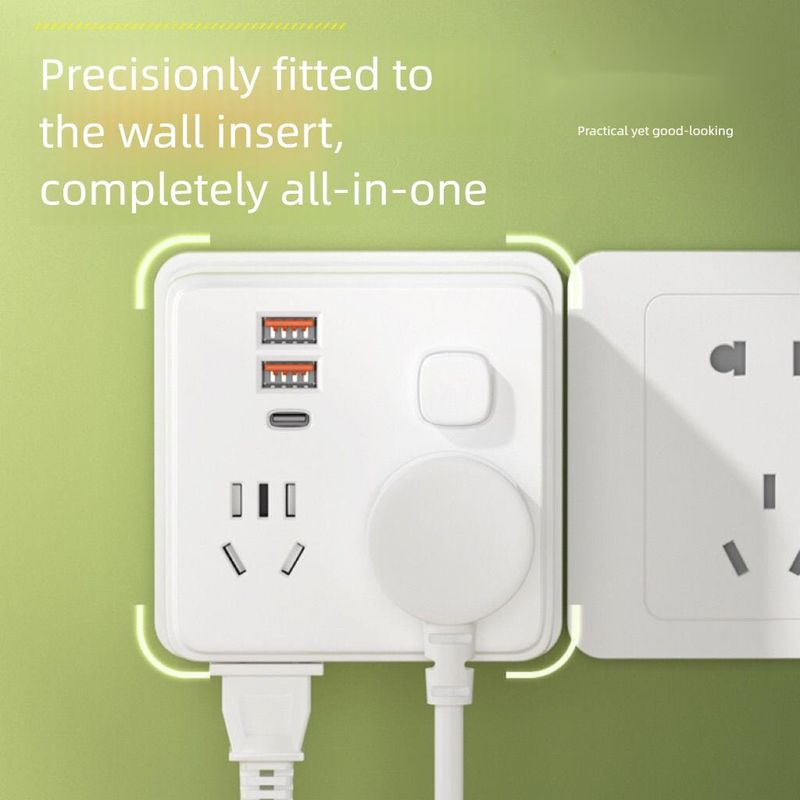 Prise intelligente domestique 86 convertisseurs multifonctions multiprise USB multi-trous pour dortoir étudiant_voghion.com