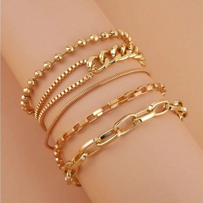 Accessori Hip Hop, set di gioielli alla moda con fibbia in metallo e bracciale a catena con serpente e osso, per donna_voghion.com